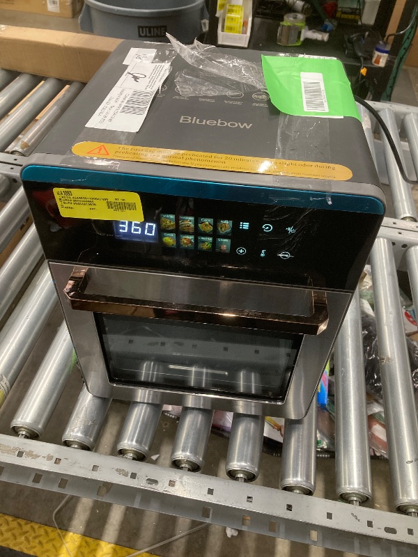 Photo 1 of **NO BOX/HAS A CRACK ON SIDE- SEE PICS***Bluebow 21QT Air Fryer Oven, 8-In-1 Multifunctional, Digital Touchscreen, Extra Large Countertop Oven for Family