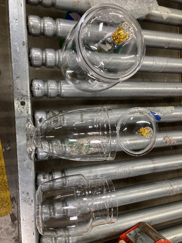 Photo 1 of **MISSING 2 LIDS AND ONE CONTAINER/PARTS ONLY*Amazing Abby - Keep - Acrylic Apothecary Jars (3  Piece Set, 52/50/46 oz) (NOT Glass), Plastic Jars with Lids, Bathroom Canisters, Candy Buffet, Wedding Display, BPA-Free and Shatter-Proof