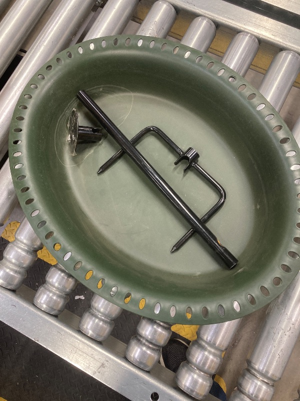 Photo 1 of ***MISSING PART*** Garbuildman Upgraded 5-Prong Base Bird Bath with Metal Stake, Detachable Decoration Bowl Spa & Freestanding Birdfeeder for Outdoor Garden, Oval Style, Green   ***(BOX RIPPED/TORN)***