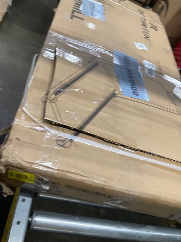 Photo 1 of RHYTHM FUN Walking Pad Treadmill with Incline, 8% Incline Walking Treadmill, 300 lbs Foldable Treadmills with Handles for Home Office Use, Under Desk Compact Walking Pad