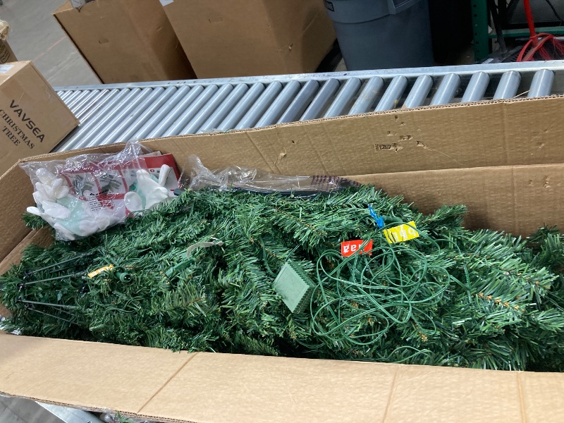 Photo 1 of ***LIGHTS DO NOT WORK*** 7.5ft Pre Lit Christmas Tree Artificial Christmas Tree with Lights, Xmas Tree for Holiday Party, Indoor and Outdoor Decoration***LIGHTS DO NOT WORK***