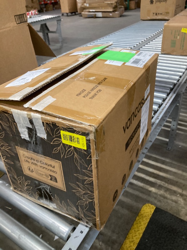 Photo 3 of MALACASA 18 Piece Ceramic Dinnerware Set, Microwave and Dishwasher Safe, Stackable Plates and Bowls sets Service for 6, Green