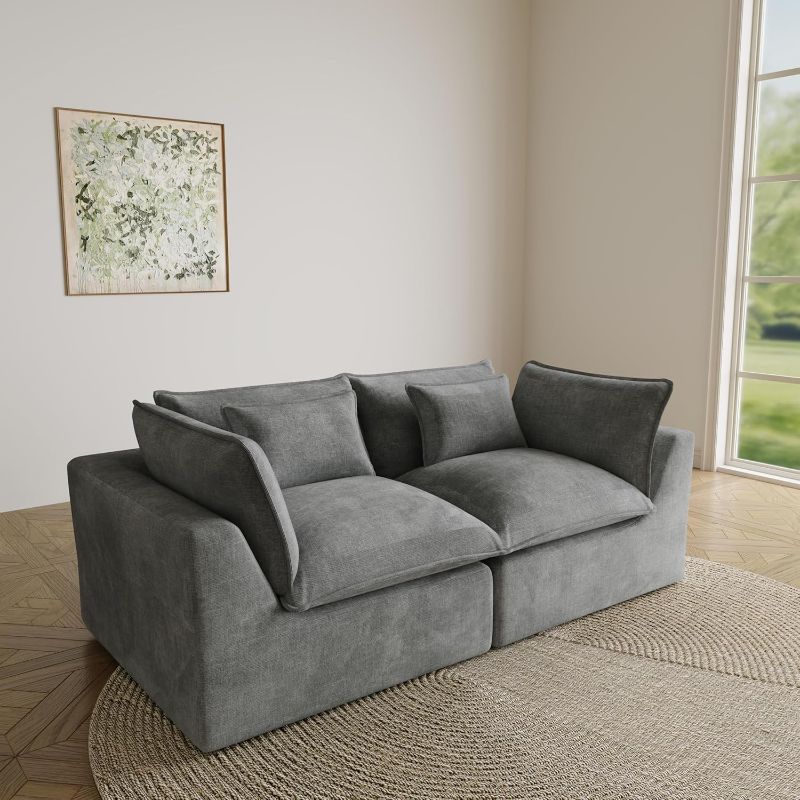 Photo 1 of Boneless Loveseat Couch Sectional Cloud Couch Oversized Modular Sectional Sofa Modern Cloud Sofa Couches with Pillow for Living Room Bedroom
