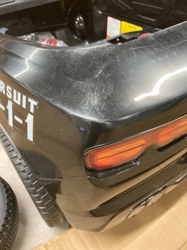 Photo 1 of 12V Police Car Ride On Toy for Kids with Remote Control,Megaphone, LED Lights, Alarm Sounds, Music, Battery Powered Electric Cop Car Gift for Boys Girls Ages 37+ Months