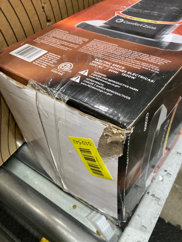 Photo 1 of ***(MISSING PART -SELLING AS IS )***Comfort Zone Oscillating Tower Space Heater for Indoor Use, 30 inch, Digital Adjustable Thermostat, Timer, LCD Display, Safety Tip Over Switch, Overheat Protection, 1500w, MT1030