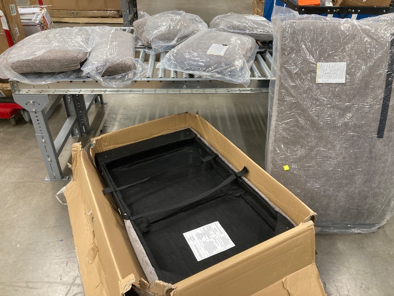 Photo 1 of 104.72-inch 4-seat Sofa with 4 Pillows, Soft & Stain-Resistant
