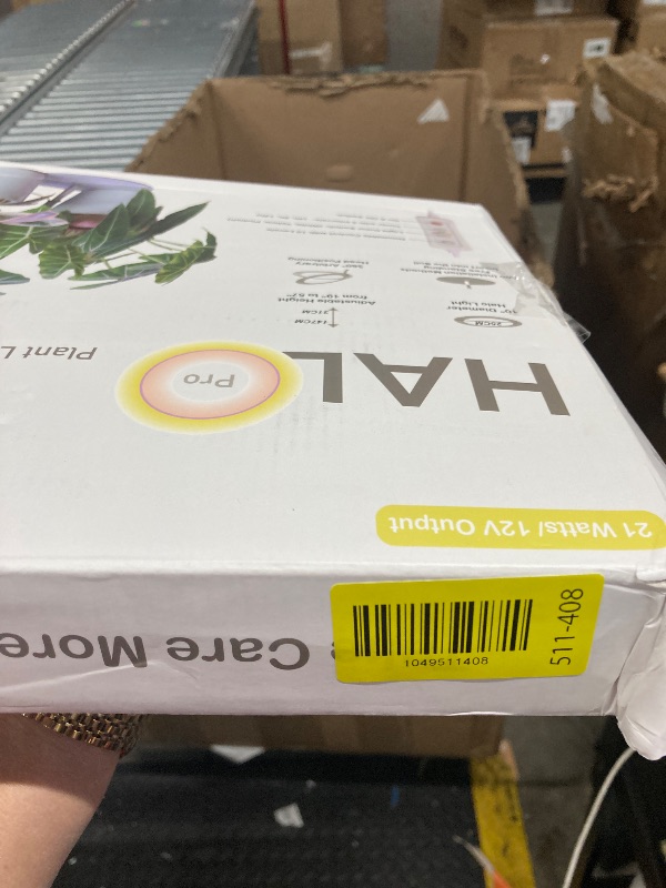 Photo 1 of ***(PARTS ONLY -SELLING AS IS )*** Qux 10” Halo Pro Grow Light, Full Spectrum LED Plant Grow Lamp with 3 Kind of Light Colors switchover & 10-Level Dimmable, Auto On Off Timing 4/8/12Hrs for Indoor Larger Plants (Gold) ***(SOME SCUFFS/SCRATCHES, BOX RIP