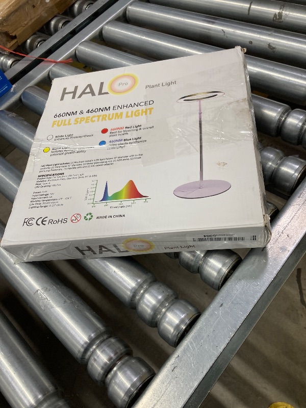 Photo 1 of ***(PARTS ONLY -SELLING AS IS )*** Qux 10” Halo Pro Grow Light, Full Spectrum LED Plant Grow Lamp with 3 Kind of Light Colors switchover & 10-Level Dimmable, Auto On Off Timing 4/8/12Hrs for Indoor Larger Plants (Gold) ***(SOME SCUFFS/SCRATCHES, BOX RIP