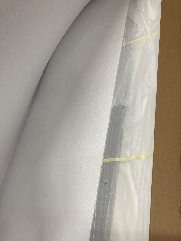 Photo 1 of **BOX 1 OF 2 ONLY/INCOMPLETE SET/MISSING LEGS***Pangea Home Riley Modern Lacquer & Steel Metal Desk in White/Gold