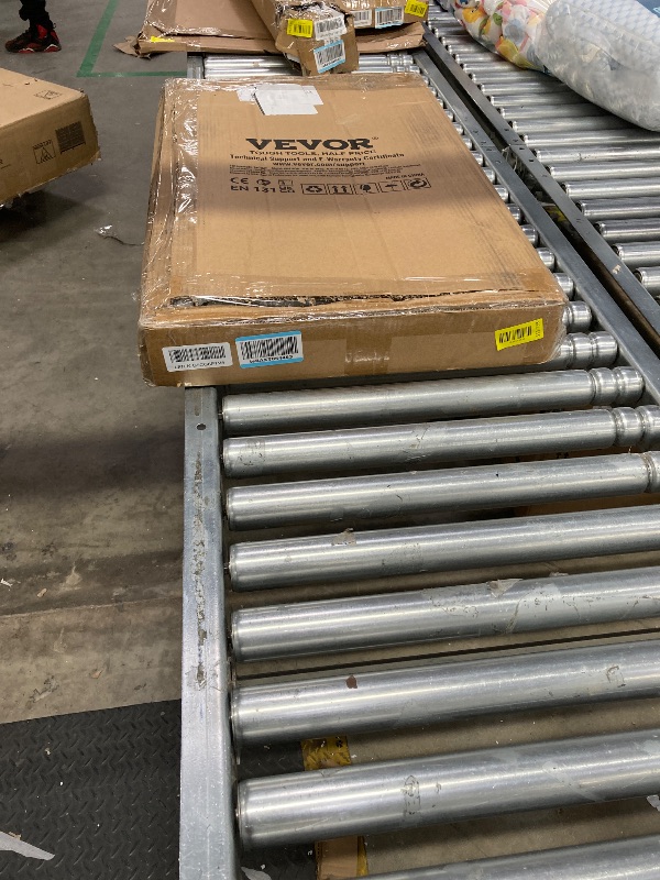 Photo 1 of VEVOR Telescoping Ladder, 12.5 FT Aluminum One-button Retraction Collapsible Extension Ladder, 375 LBS Capacity with Non-slip Feet, Portable Multi-purpose Compact Ladder for Home, RV, Loft, ANSI Liste