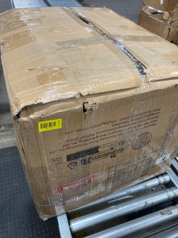Photo 1 of ***PARTS ONLY-SELLING AS IS)***83" Couch Premium PU Leather Sofa, Comfy Extra Deep Seat 3 Seater Couch for Living Room, Oversized Loveseat with 2 Pillows, Beige