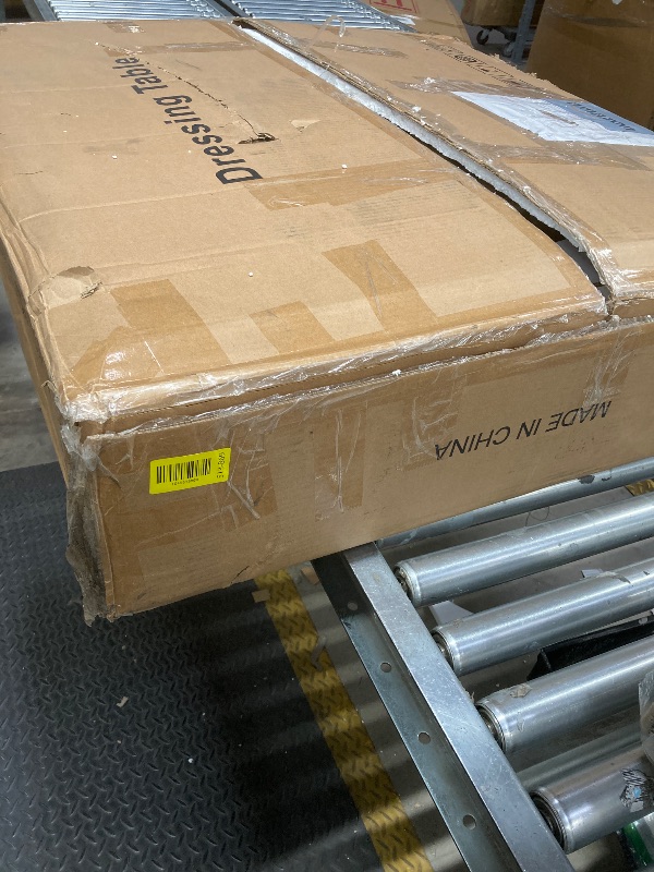 Photo 1 of ***The photo and description are for reference only.***GarveeHome Makeup Vanity Desk with Mirror and Lights, Vanity Table with 5 Drawers, Vanity Set with Stool and Removable Side Storage Cabinet for Bedroom, White & Gold