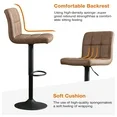 Photo 1 of ** ONLY ONE **JONPONY Bar Stools, Back and Armrest,Vintage Leather Modern Bar Chairs for Home and Kitchen Counter,Brown,Low Back