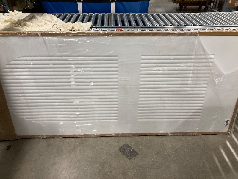 Photo 1 of **HOLE ON ONE END-SEE PICS***BarnSmith 36''x84'' Sliding Barn Door, 2 Panel with Reeded Arc White Primed Sliding Closet Door with 6FT Hardware Kit, Hollow Core Interior Door, Preassembled Panels, Durable & Sturdy