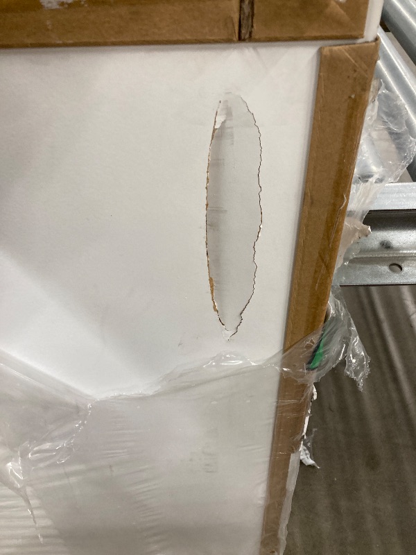 Photo 1 of **HOLE ON ONE END-SEE PICS***BarnSmith 36''x84'' Sliding Barn Door, 2 Panel with Reeded Arc White Primed Sliding Closet Door with 6FT Hardware Kit, Hollow Core Interior Door, Preassembled Panels, Durable & Sturdy