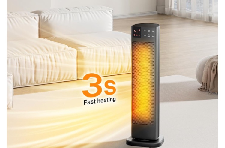 Photo 1 of ***NO REMOTE CONTROL***PELONIS Oscillating Ceramic Tower Indoor Space Heater for Home with Oscillation, Programmable Thermostat & ECO Mode, 12H Timer & Remote Control, Safety Protection, 23 Inches, 1500W, PHF15RSAPH23***NO REMOTE CONTROL***