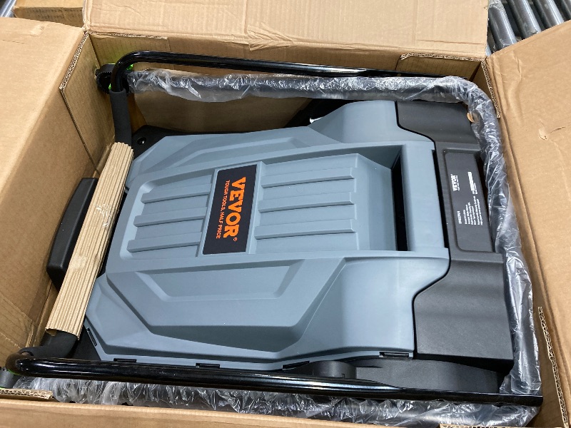 Photo 1 of 
VEVOR Walk-Behind Hand Push Floor Sweeper, 25.6" Sweeping Width Floor Sweeper Manual Non-Electric, 5-Gallon Waste Container, Angle & Height Adjustable Folding Handle for Walkway, Yard, Garage, Patio