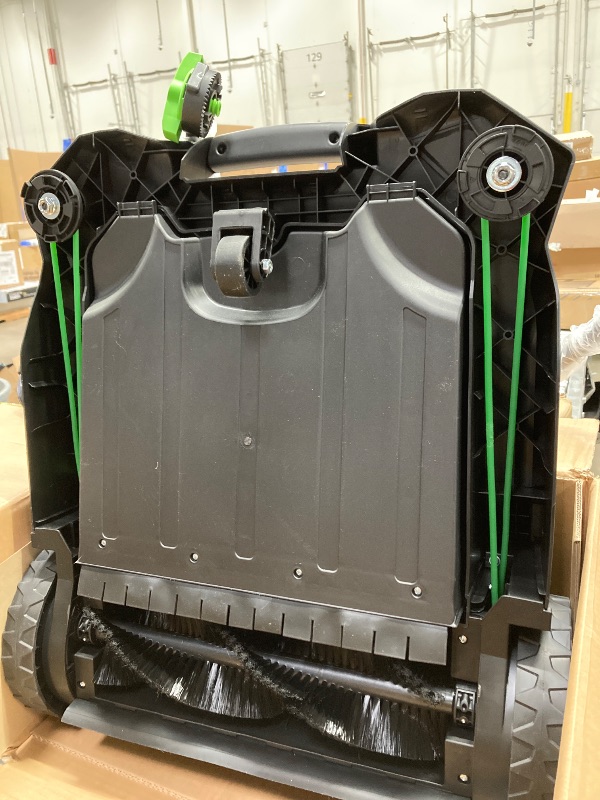 Photo 1 of 
VEVOR Walk-Behind Hand Push Floor Sweeper, 25.6" Sweeping Width Floor Sweeper Manual Non-Electric, 5-Gallon Waste Container, Angle & Height Adjustable Folding Handle for Walkway, Yard, Garage, Patio