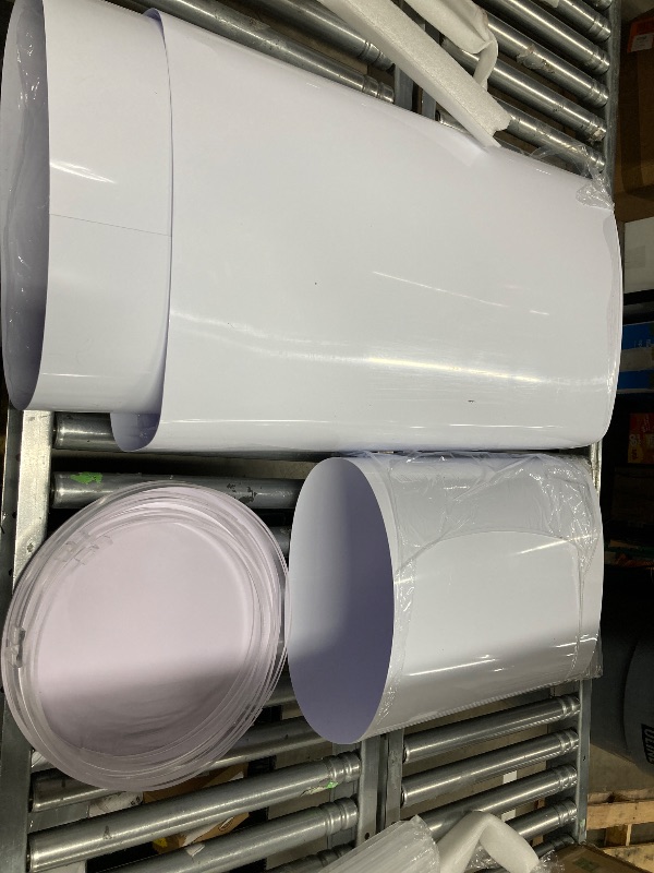 Photo 1 of **The description and photo are for reference only.**Round Cylinder Pedestal Stands,White PVC Cylinder Pedestal Stands Display Stand Dessert Table Display Pillars for Wedding, Birthday, Banquet, Anniversary Celebration Decoration (Cylinder-WH-3)