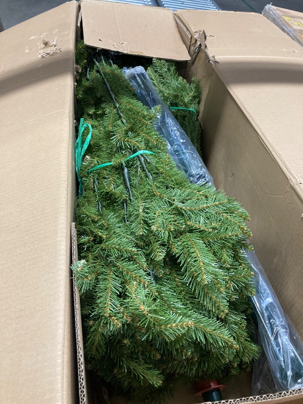 Photo 1 of **BOX 1 OF 2 **, National Tree Company 12 ft Unlit Dunhill Fir Artificial Full Christmas Tree, 7,794 Tips, Includes Stand, Green