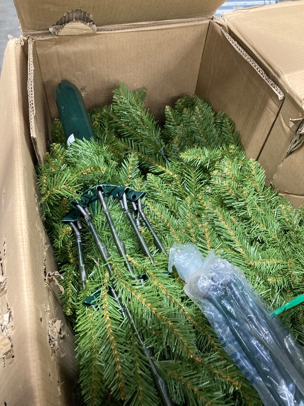 Photo 1 of **BOX 1 OF 2 **, National Tree Company 12 ft Unlit Dunhill Fir Artificial Full Christmas Tree, 7,794 Tips, Includes Stand, Green