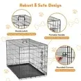 Photo 1 of EDX Big Dog Crate with Divider Panel, 48 Inch Double Door Folding Metal Wire Dog Cage with Plastic Leak-Proof Pan Tray