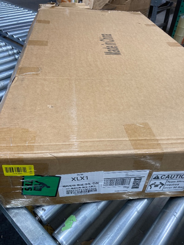 Photo 1 of **The description and photo are for reference only.
**Metal Planter Box with Trellis,72"x47"x16"Galvanized Steel Outdoor Raised Garden Bed with Privacy Screen,with Drainage Holes & Lockable Casters for Climbing Plants,Vines,and Vegetables(Grid-Black)