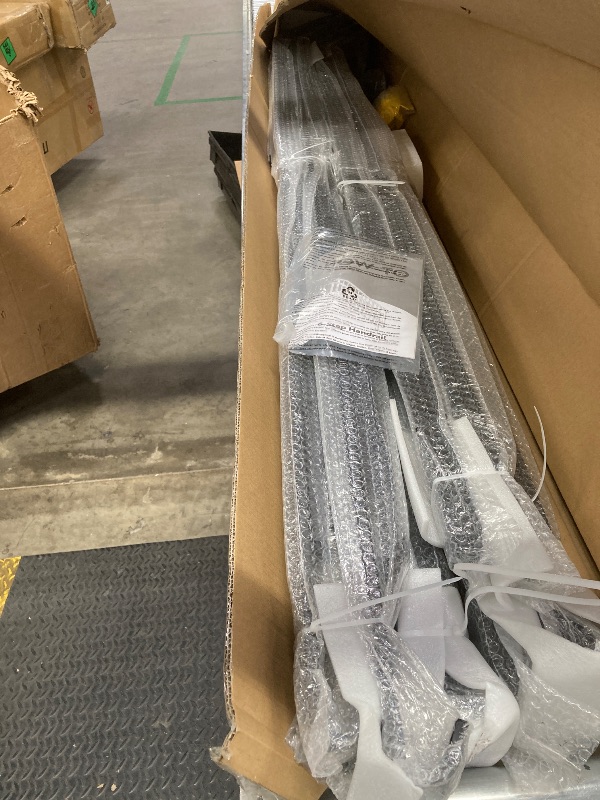 Photo 1 of **The description and photo are for reference only.***VIVOHOME 2-Pack 6 Step Galvanized Steel Hand Rails for Outdoor Steps – Black Oval and Safety Balusters Exterior Railing for Porch, Deck, or Indoor Stairs, Complete Installation Kit