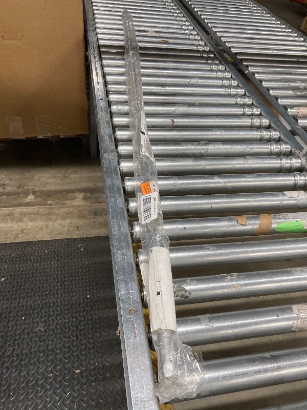 Photo 1 of ***ONE END CAP IS MISSING***Silver Aluminum Color Guard Flag Pole 6 Ft Set with Plastic Black End Cap Tips and Fastener Strips for Color Guard Silk Flags, Standard Lightweight Practice Pole***ONE END CAP IS MISSING***