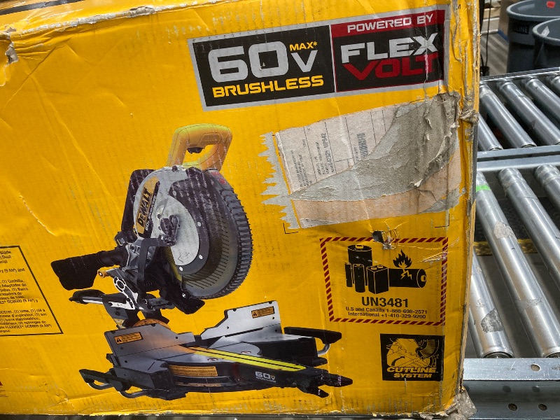 Photo 1 of **THE PHOTO AND DESCRIPTION ARE FOR REFERENCE ONLY.**DEWALT 20V MAX XR 12 inch Double Bevel Sliding Miter Saw, Cordless, Tool Only (DCS781) 60 V