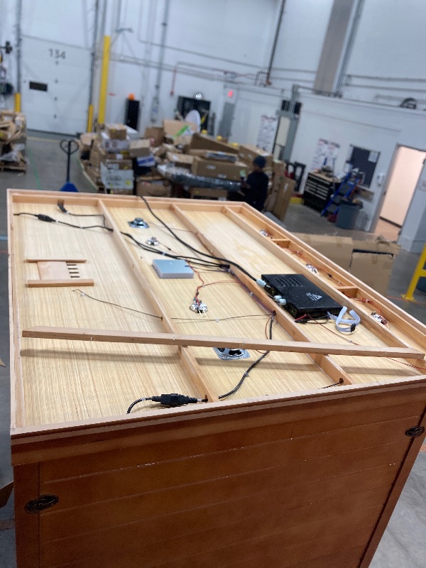 Photo 1 of **Need  to buy an adapter, please see the photos, RESTISLAND 4 Person Far Infrared Sauna Indoor, Low EMF Wooden Sauna at Home with Bluetooth, Therapy Light, LCD Panel. ITS NOT PERMITTED TO RETOUR, NOT REFUNDED.