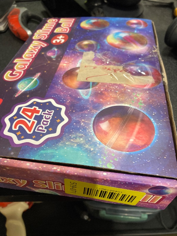 Photo 1 of ***MISSING PIECES*17 PACK INCLUDED***24 Pack Galaxy Slime Party Favors, Non-Sticky, Stress Relief Treasure Box Toys for Classroom Prizes Party Supplies, Student Gifts Goodie Bags Stocking Stuffers for Kids Boys Girls 4-8, 8-12***MISSING PIECES*17 PACK INC