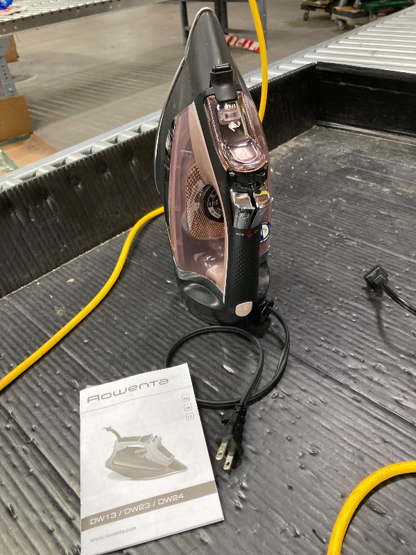 Photo 1 of ***MAKES A RATTLING NOISE WHEN SHAKEN BUT IS FUNCTIONING***Rowenta Access Stainless Steel Soleplate Steam Iron with Retractable Cord, Powerful Steam Diffusion, Auto-Off and Anti-Drip, 1725 Watts, Black Clothes Iron, DW2459***MAKES A RATTLING NOISE WHEN SH