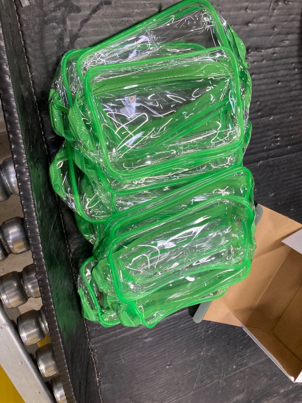 Photo 1 of ***COUNT OF 16 VERIFIED***YedsIntu 16 Pieces Clear Makeup Bag PVC Zippered Clear Toiletry Carry Pouch Portable Cosmetics Bag Waterproof Makeup Bag Vinyl Plastic Organizer Case for Travel Vacation Bathroom (Green-M)***COUNT OF 16 VERIFIED**