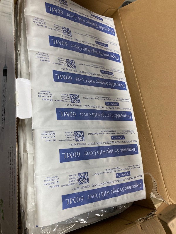Photo 1 of **DAMAGED PACKAGE**60ml Syringe Catheter Tip Sterile with Covers - 50 Syringes by BH SUPPLIES - (No Needle) Individually Sealed - Multiple Use Applications. Feeding, Dis