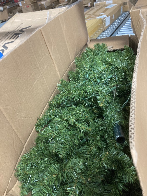 Photo 1 of ***LIGHTS DO NOT WORK***7.5ft Pre- Pencil Christmas Tree, 663 Tip Artificial Xmas Tree ***LIGHTS DO NOT WORK***