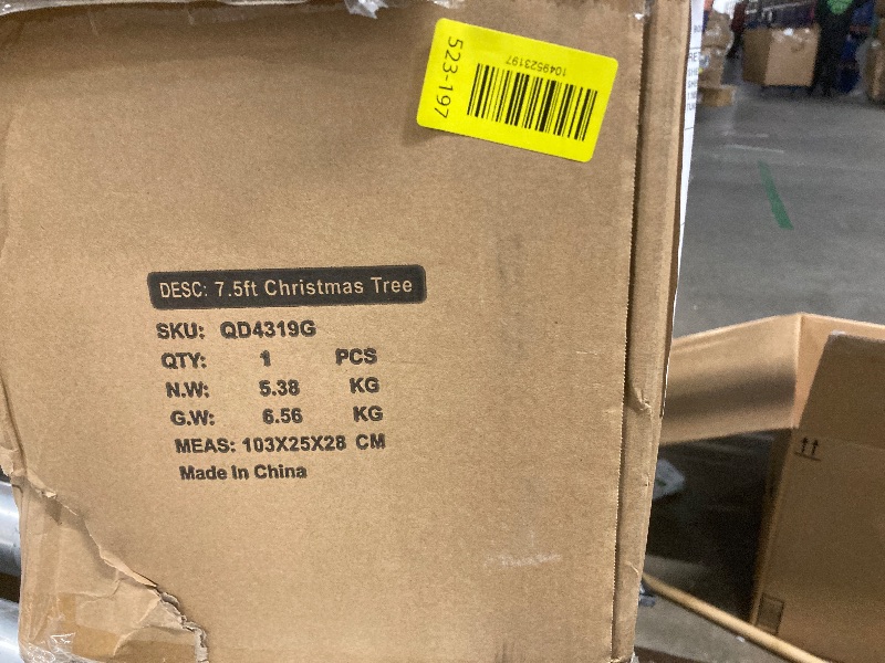 Photo 1 of ***LIGHTS DO NOT WORK***7.5ft Pre- Pencil Christmas Tree, 663 Tip Artificial Xmas Tree ***LIGHTS DO NOT WORK***