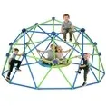 Photo 1 of 10FT Climbing Dome with Swing Set, Kids Dome Climber Jungle Gym Outdoor Play Toddler Play Set for Ages 3-10, Supports up to 880lbs