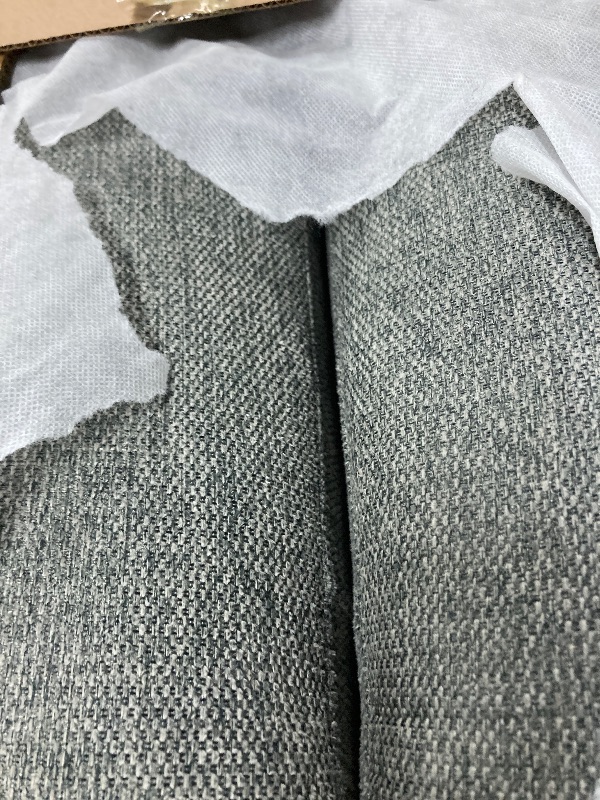 Photo 1 of Benjara Nel 64 Inch Loveseat with Soft Linen, Metal Legs, Solid Wood, Gray and Chrome