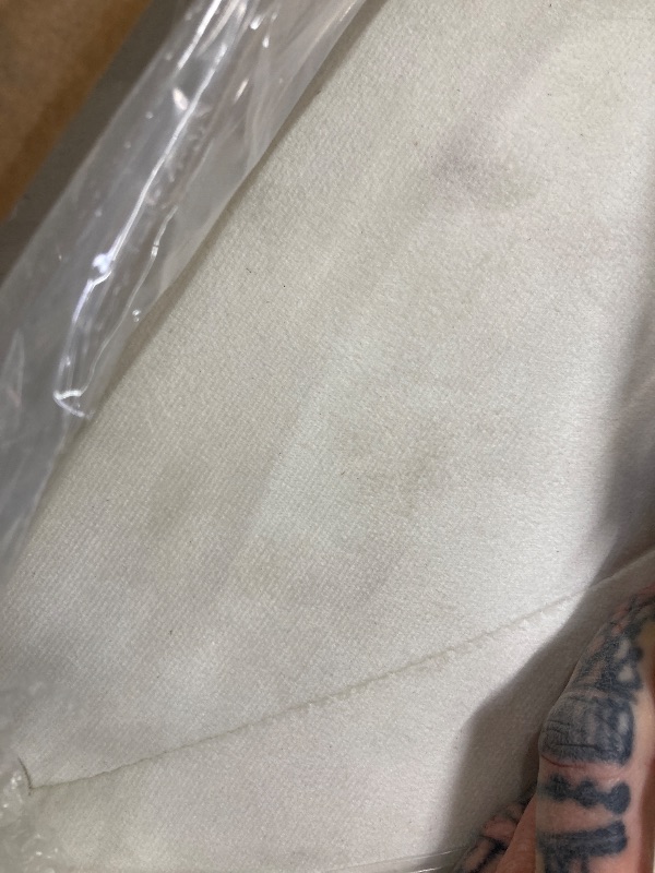 Photo 1 of ***HEADBOARD IS A LITTLE DIRTY BUT ITS HARD TO SEE IN PICS***YITAHOME Queen Size Bed Frame with 4 Storage Drawers and RGB LED Lights, 57'' Tall Headboard Velvet Upholstered Bed with Charging Station, No Box Spring Needed, Easy Assembly, Noise-Free, White*