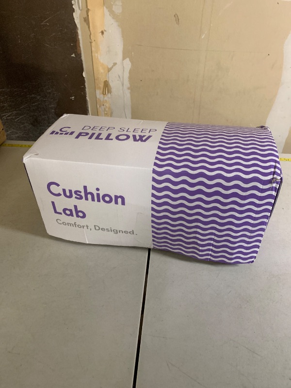 Photo 1 of C CUSHION LAB Deep Sleep Pillow, Patented Ergonomic Contour Design for Side & Back Sleepers, Orthopedic Cervical Shape Gently Cradles Head & Provides Neck Support & Shoulder Pain Relief - Calm Grey