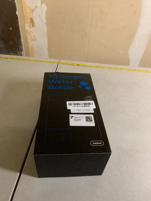 Photo 1 of Hydrogen Water Bottle - Portable, Rechargeable, LED Timer, Aluminum and Glass, 5000 PPB Hydrogen in 10 Minutes, 340ml Capacity, for Travel, Sports, Home, Office(Grey)