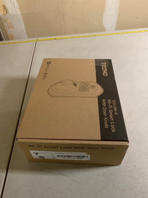 Photo 1 of TEEHO TE012W-K WiFi Smart Keyless Entry Door Lock with Handle, Fingerprint Door Knob & Digital Keypad, APP Remote Control, Works with Alexa & Google, Electronic Deadbolt for Front Door, Matte Black