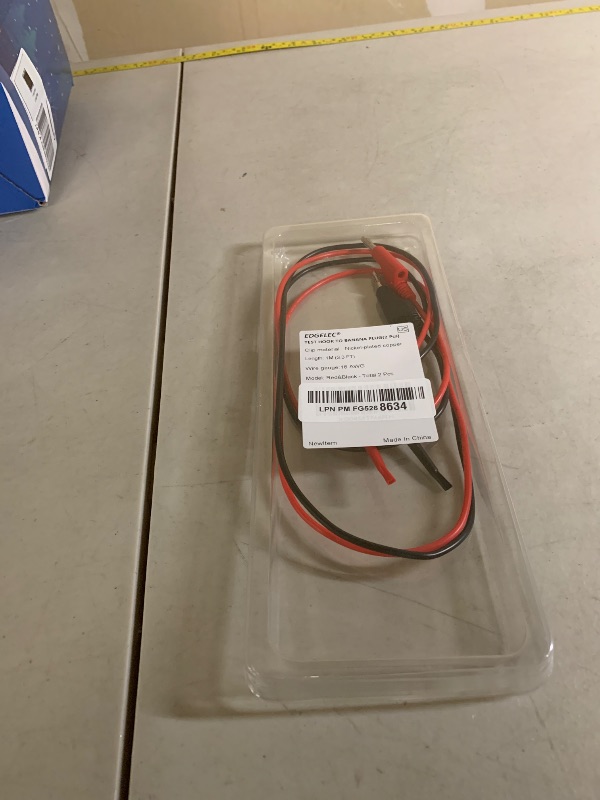 Photo 1 of 16 Gauge 2pcs/3.3Ft 4MM Banana Plug to Test Hook Clips UL3135, Heavy Duty Silicone Test Leads Set Jumper Wires Kit for Testing - EDGELEC