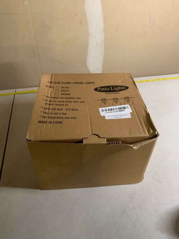 Photo 1 of 100Ft Chirstmas LED G40 Globe Outdoor String Lights Waterproof Patio Lights with 52 Shatterproof Warm White Bulbs, Hanging Outdoor Light for Backyard Balcony Wedding Christmas Party Decorations