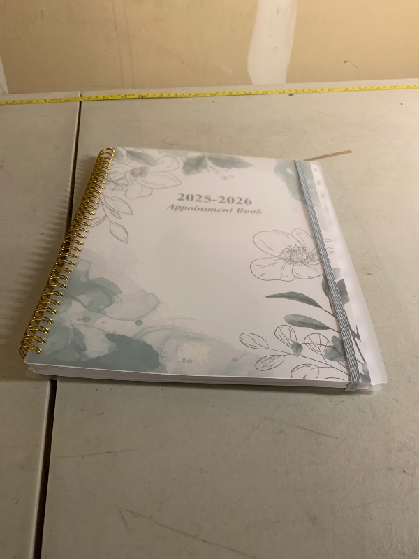 Photo 1 of 2025-2026 Appointment Book & Planner - 8.5" x 11" Daily Hourly Planner 2025 from July 2025 - June 2026, Weekly Appointment Book with 30-Minute Interval, Teal Flowers