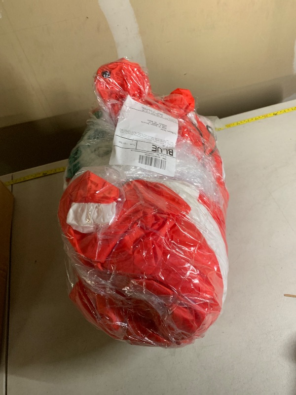 Photo 1 of 12 Ft Ht x 14 Ft L Giant Christmas Inflatables Santa Elf Ride Dinosaur Holding Candy Cane Christmas Blow Up Yard Decorations Built-in LEDs Christmas Decorations Outdoor Party Holiday Xmas Decor Lawn