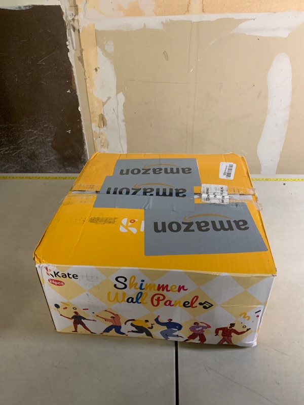 Photo 1 of Shimmer Wall Backdrop Iridescent Silver Wall Panels 24Pcs Square Sequin Shimmer Wall Backdrop Decoration for Birthday Party,Wedding, Anniversary