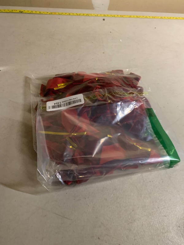 Photo 1 of 28PCS Burgundy Velvet Bows for Christmas Tree,Velvet Ribbon Bows Christmas Ornaments for Xmas Tree Decorations Home Decor for Wreath Garland Gift Wrapping Crafts Wedding Party