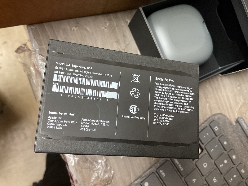 Photo 1 of Beats Fit Pro (1st Gen) - True Wireless Noise Cancelling Earbuds - Active Noise Cancelling - Sweat Resistant Earphones, Compatible with Apple & Android, Class 1 Bluetooth® - Sage Gray